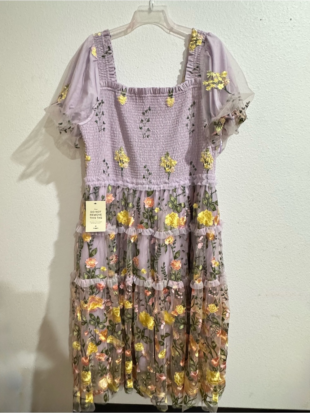 JessaKae Lavender Mesh Overlay Dress